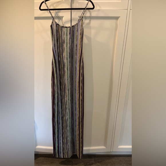 Missoni Long Maxi dress Space Dye Metallic stripe Gown New Size 38 Italy, US 2 - Picture 9 of 12